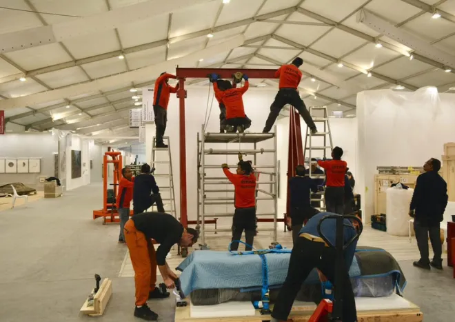 Fine art handling at India Art Fair 2025
